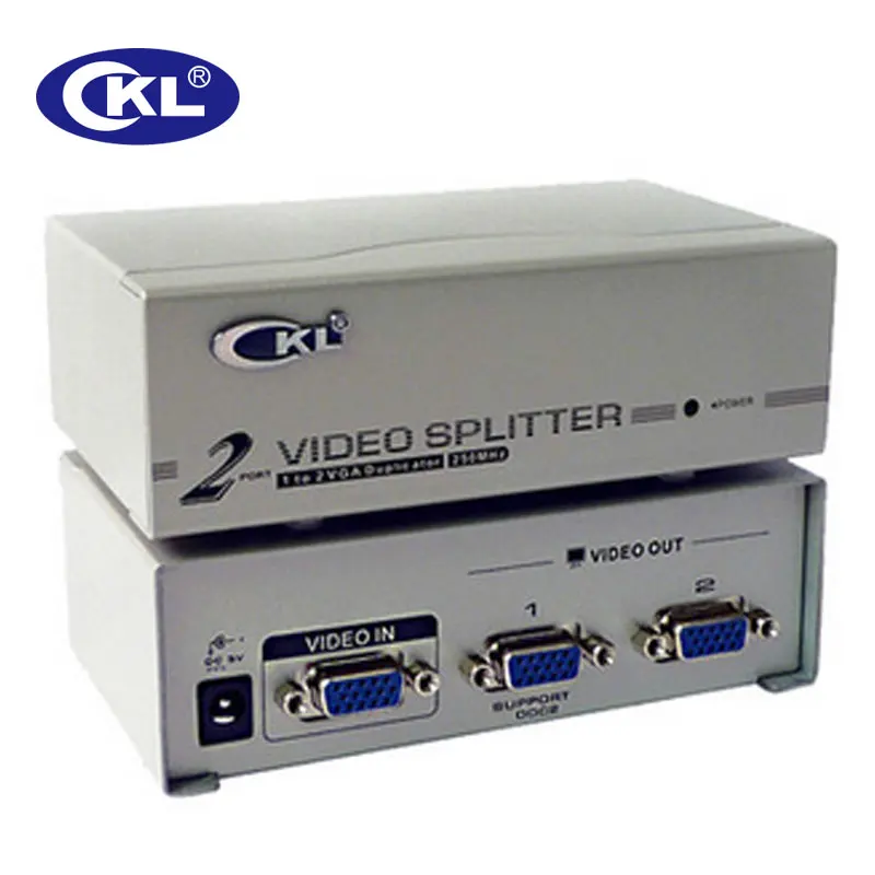 

CKL VGA Splitter Duplicator Distributor 250MHz 2/4/8 Ports Support 1920*1440@60Hz 92A/94A/98A