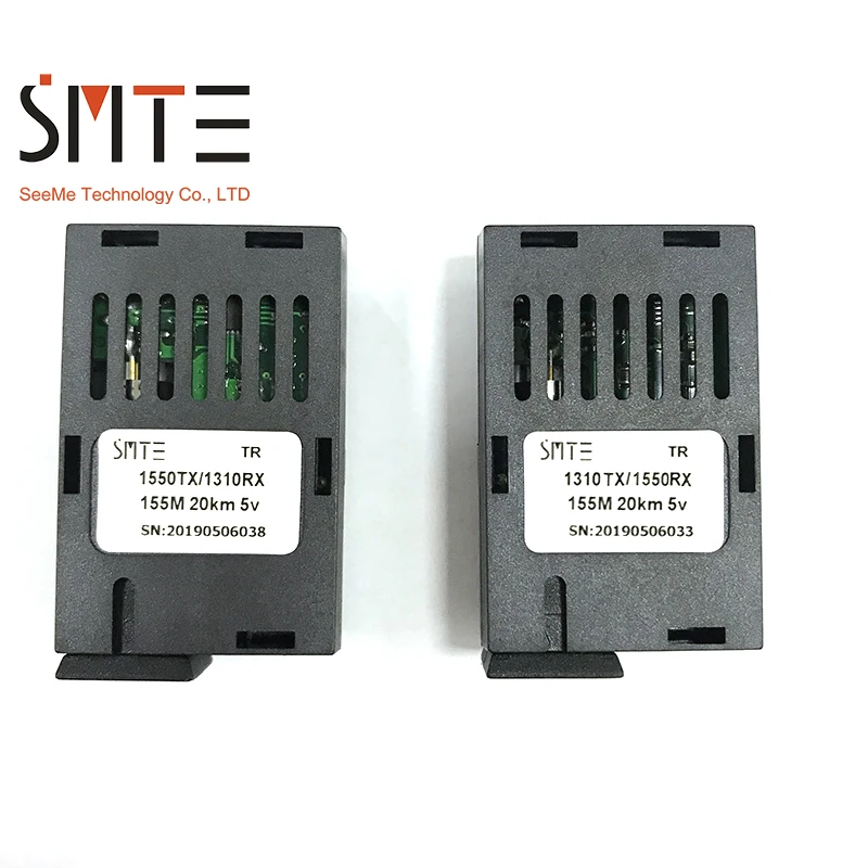 

1X9 single mode dual fiber optical transceiver module SC interface 155M 20km 5v 1310TX/1550RX 1550TX/1310RX 1 pair