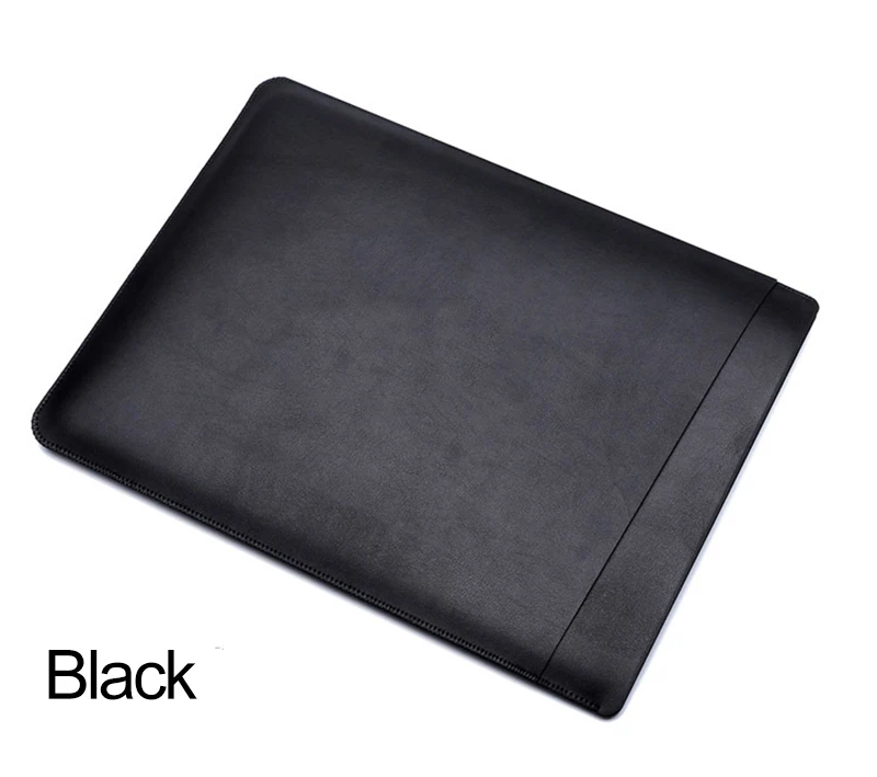 Сумка для ноутбука SYSTIMO из искусственной кожи для Apple Macbook Air Pro retina 11 12 13 15 дюймов для Macbook Air 13,3 чехол с сенсорной панелью - Цвет: Black