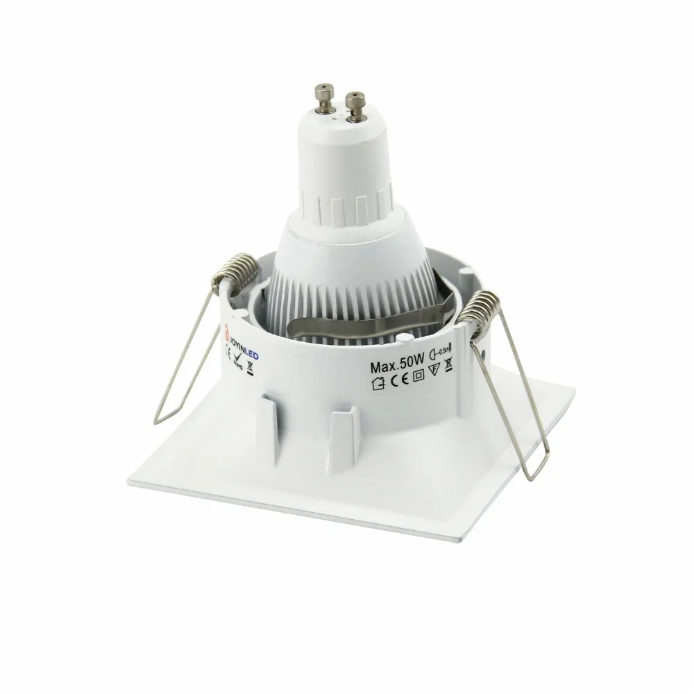 Suporte de Luminária de Teto de Led Quadrado de Alumínio de Alta Acessórios de Lâmpada Branco e Preto Qualidade Moldura Acabamento Gu10 Mr16 11 Luzes e Iluminação
