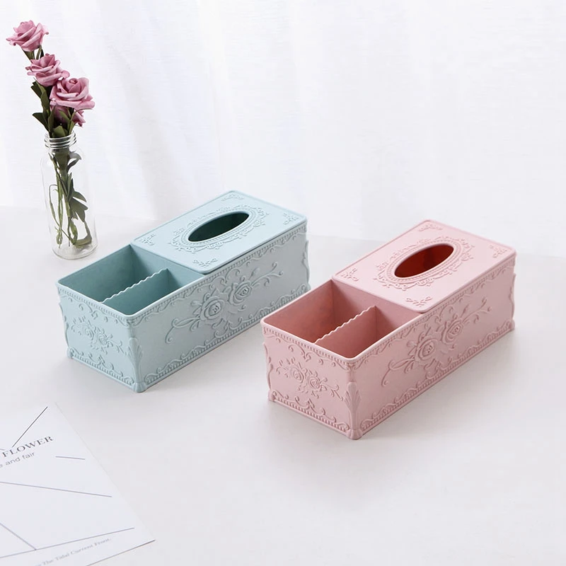 Европейском стиле Резные перегородки tissue box дистанционного управления коробка