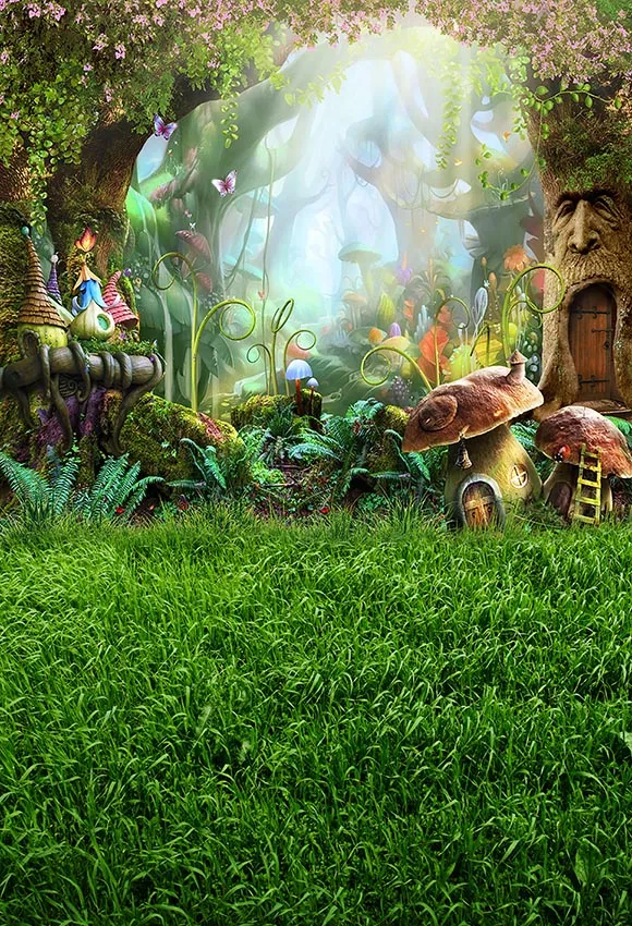 

Vinyl Photography Backdrops Fairytale Wonderland Enchanted Forest photo background children Backdrops for Photo Studio fotografi