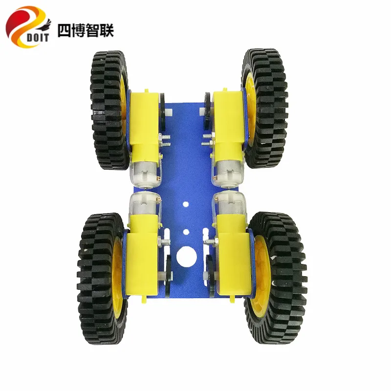 SZDOIT C101 мини 4WD умный робот танк автомобиль шасси комплект металлическая панель