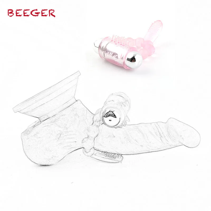 BEEGER клитора вибратор пенис многоразовые вибрационный кольца оральный секс игрушки задержки спрей прочного петух взрослых секс-продукты