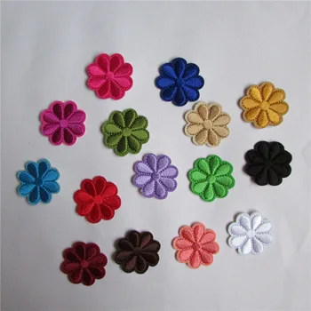 

high quality multicoloured flower patches stripes hot melt adhesive applique embroidery patch DIY decoration accessory C217-C231