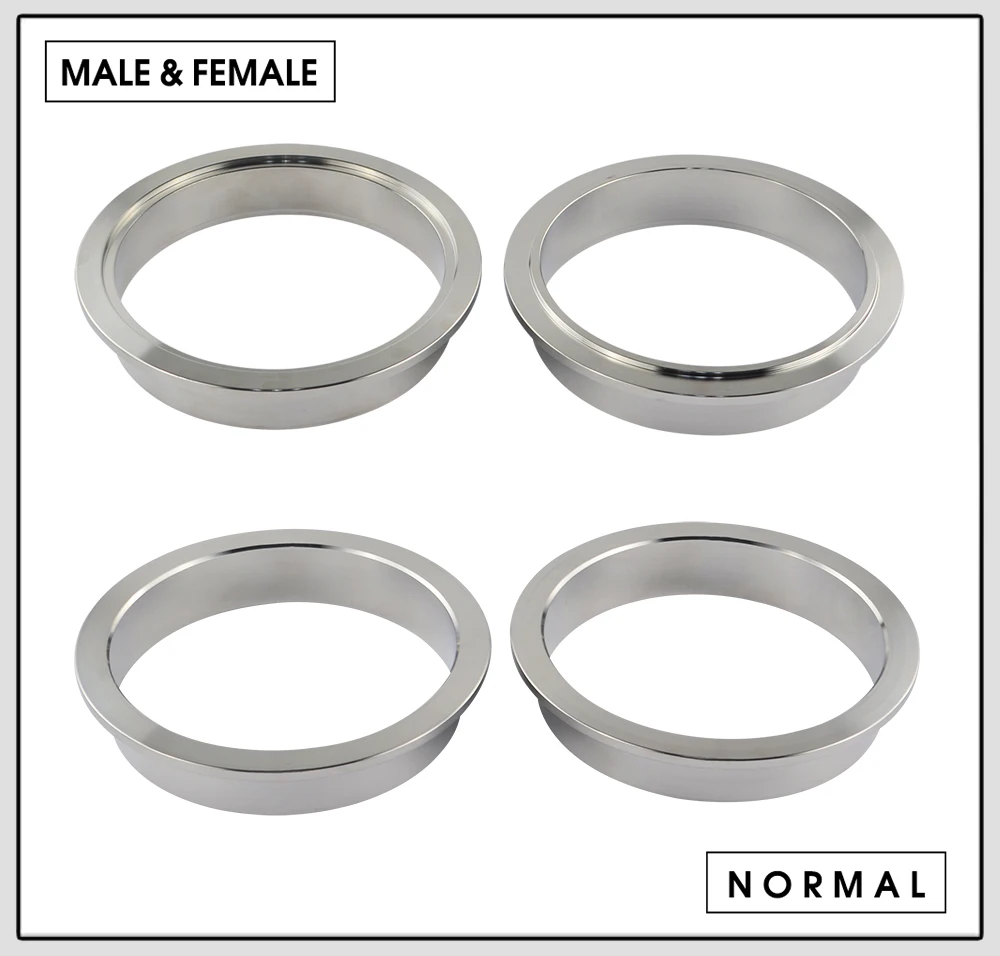 Carro de Aço Flange de Escape Inoxidável V-band Masculino Feminino Vband Grampos v Banda Braçadeira Kit 1.5 Polegada Clipe 2 2.5 3 3.5 4 4 Ganchos, braçadeiras e flanges