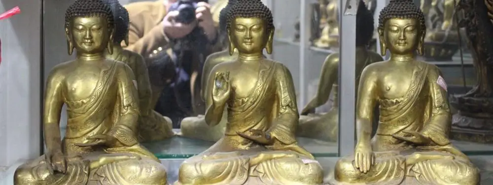

13" Tibet Buddhism Bronze Gilt Seat Shakyamuni Sakyamuni Buddha Statue Set
