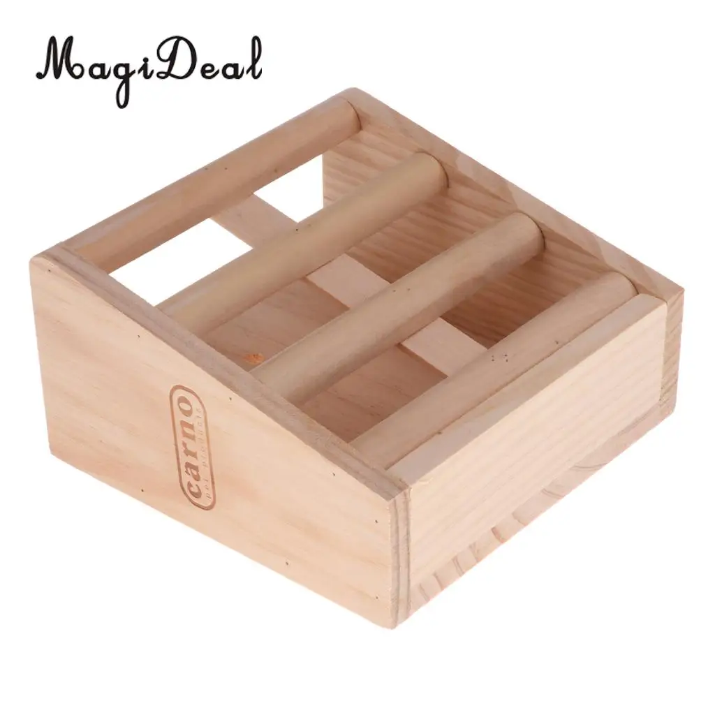MagiDeal 2-in-1 Functional New Small Pet Rabbits Guinea Pig Wooden Rack Feeder Hay Grass Nesting Holder Small Animals Toy