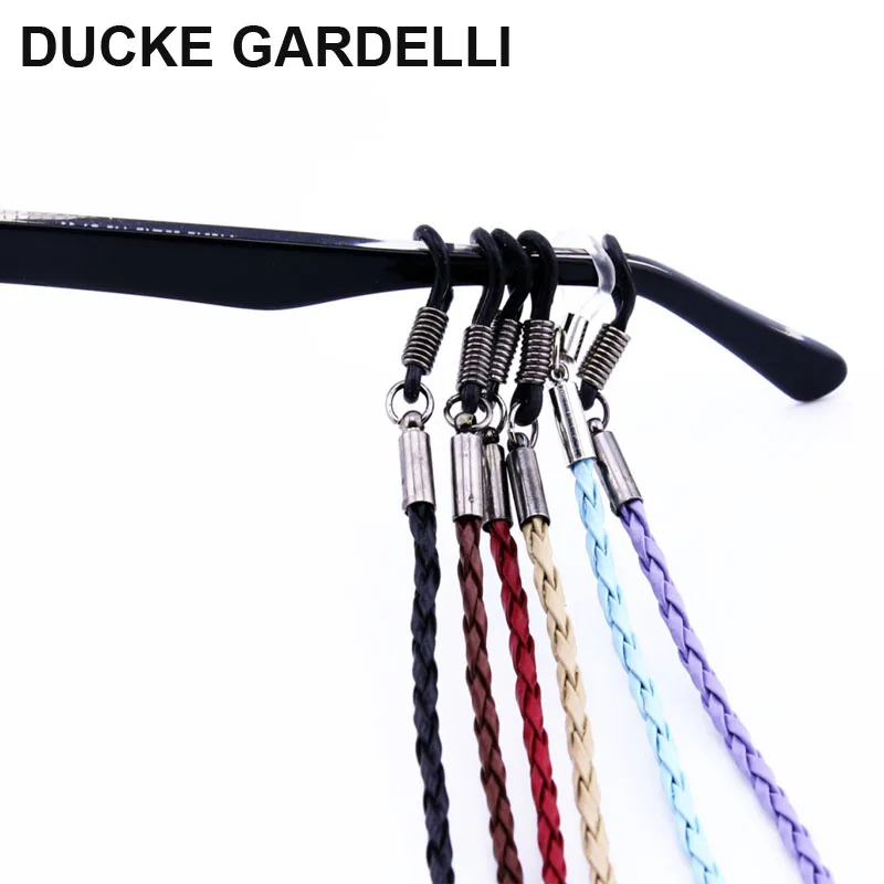 

wholesale 20 pcs Leather Eyeglass Cord Adjustable End Glasses Holder strap colorful Leather Glasses neck strap String rope Band