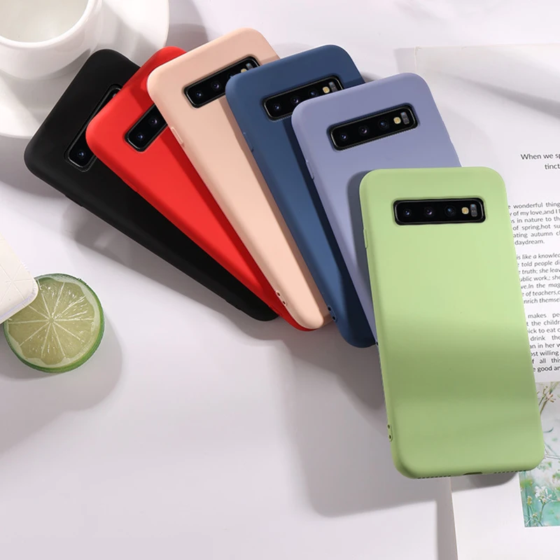 Жидкий силиконовый чехол на самсунг S8 S9 S10e для samsung Galaxy S10 Plus Note 8 9 A50 A70 мягкий