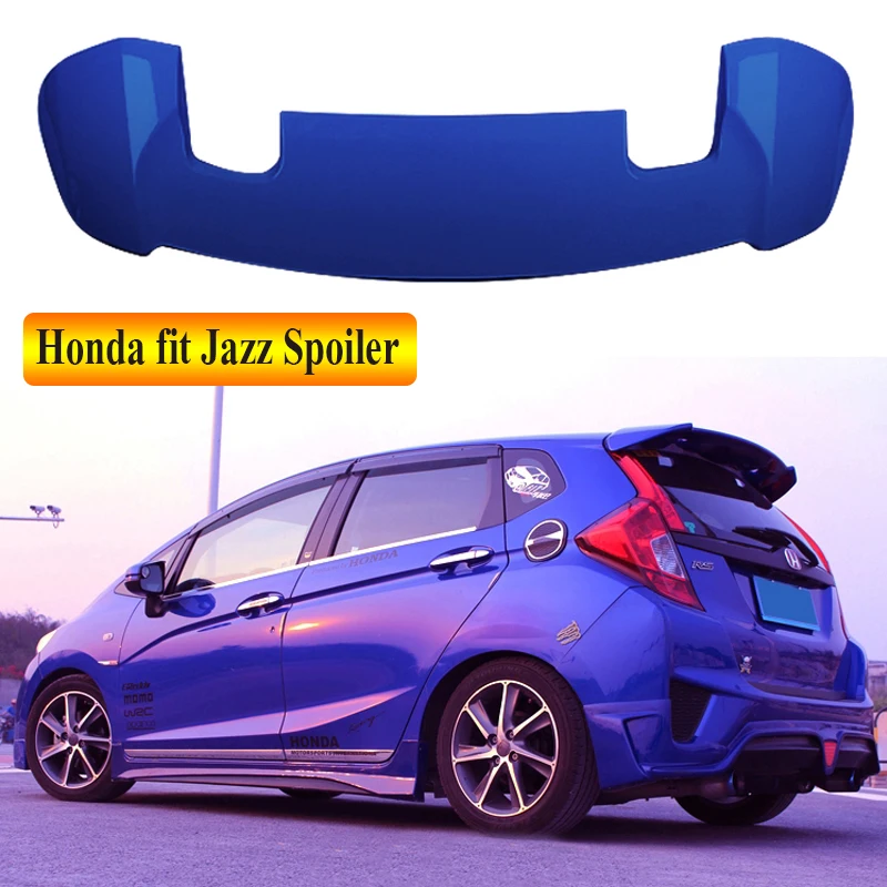 

For Honda fit JAZZ 2014-2019 Rear Wing Spoiler, Trunk Boot Wings Spoilers paint ABS 3m Paste EMS transport