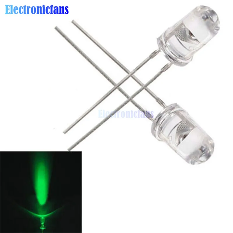 

50PCS 5mm Green Round High Power Super Bright Water Clear LED Leds Lamp Bulb