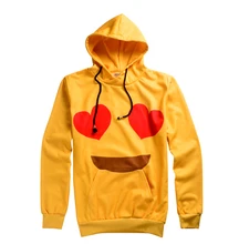 2016 Men Women Explosion models Sweatshirts 3D print emoji pullover hoodies Men’s Yellow Jacket Hoodedsweater free shipping