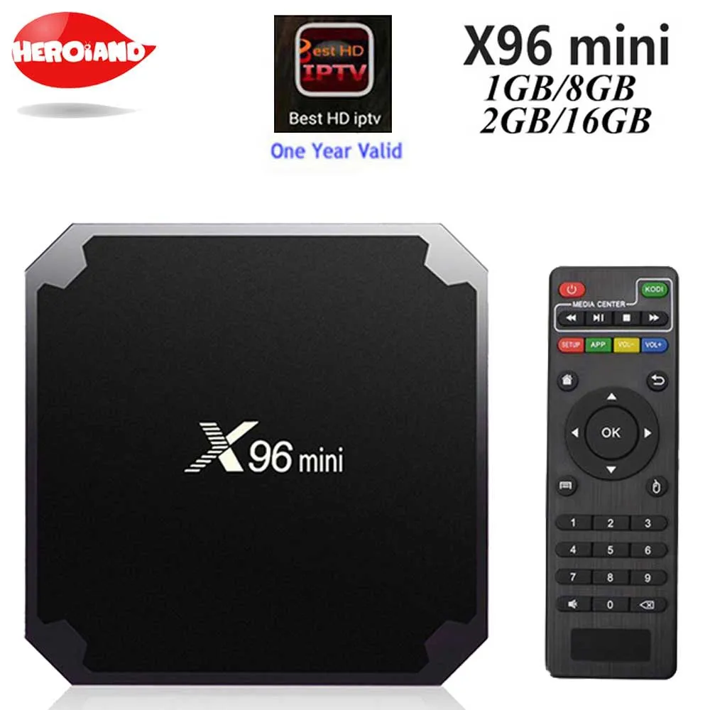 X96 Мини Android 7 1 Smart tv BOX 2 ГБ 16 8 Amlogic S905W четырехъядерный поддержка 4 K 30tps ГГц WiFi X96mini IP