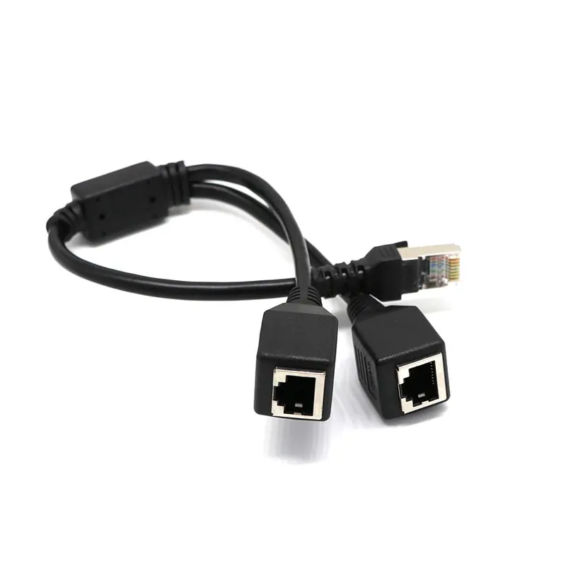

RJ45 Ethernet Y Splitter Adapter Cable 1 to 2 Port Switch Adapter Cord for CAT 5/CAT 6 LAN Ethernet JLRL88