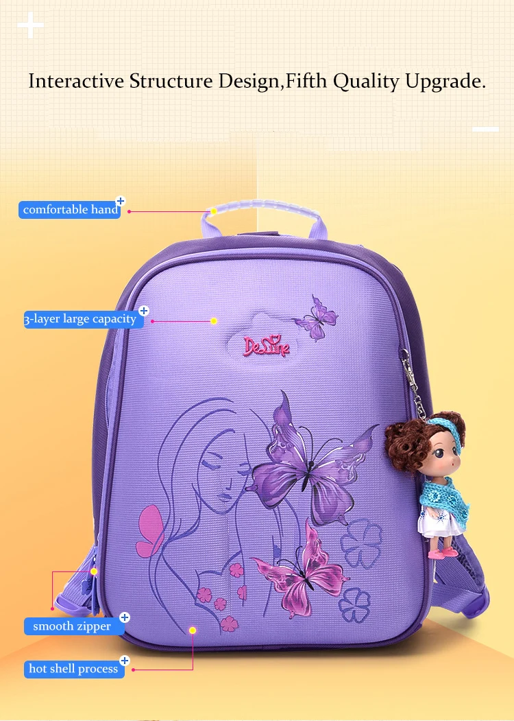 Delune Многослойные школьные рюкзаки для девочек и мальчиков детские ортопедические рюкзаки водонепроницаемый мультфильм рюкзак Mochila Infanti