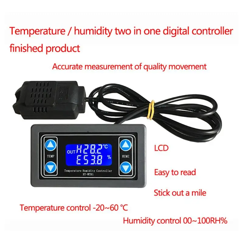 XY-WTH1 цифровой регулятор температуры влажности Термостат Гигрометр Регулятор W315