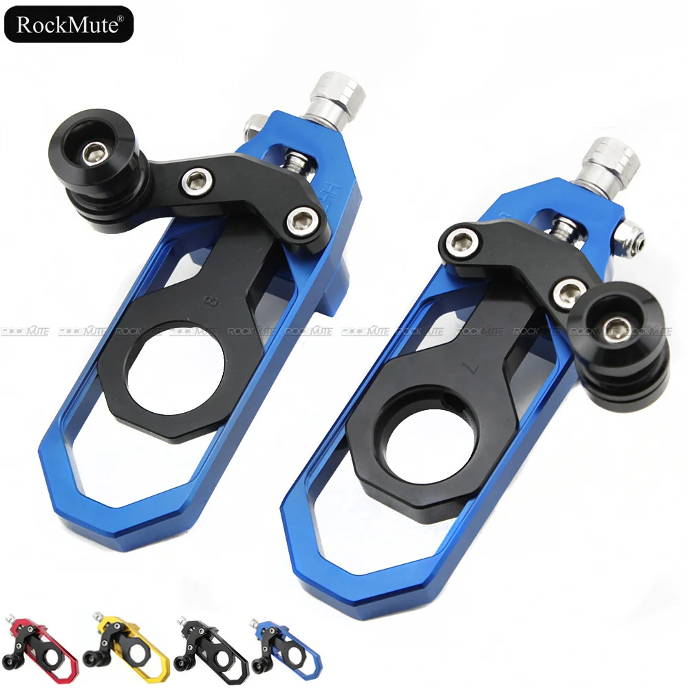 

For Kawasaki Ninja ZX-6R/ ZX636 2005 06 07 08 2009 2010 2011 2012 Motorcycle CNC Rear Chain Adjusters Tensioners With Spool Fit