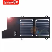 ELEGEEK 7W Portable Solar Panel Charger Foldable Solar Cell Battery Charger USB Output for iPhone Samsung