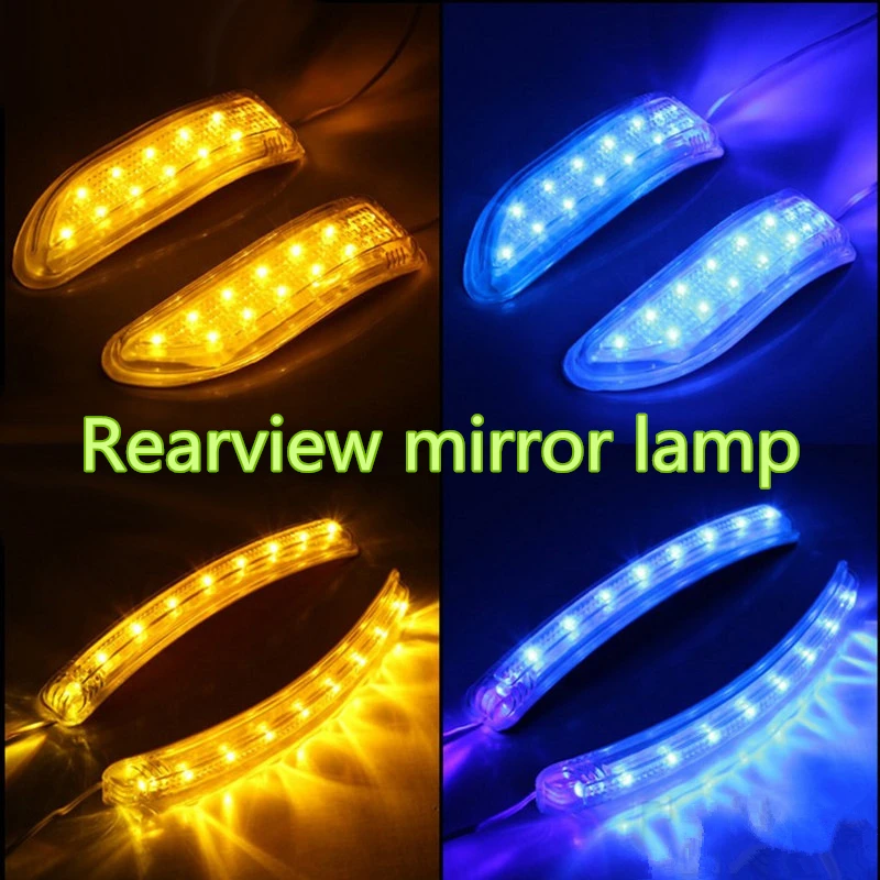 font b Car b font styling 2 Pcs 9 13 LED Rearview font b Mirror