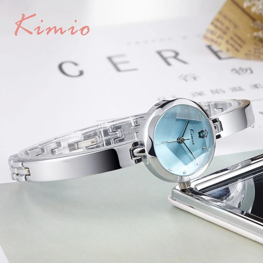 KIMIO Retro Myosotis L Flower Designer Brand Luxury Women Watch Bracelet Quartz Metal Watch Bracelets Bangles Dropshipping 2018 KIMIO Retro Myosotis L Flower Designer Brand Luxury Women Watch Bracelet Quartz Metal Watch Bracelets Bangles Dropshipping 2018