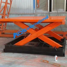 Гидравлический насос ножничный грузовой подъемник стол с скачком на платформе корабль в порт Дубай