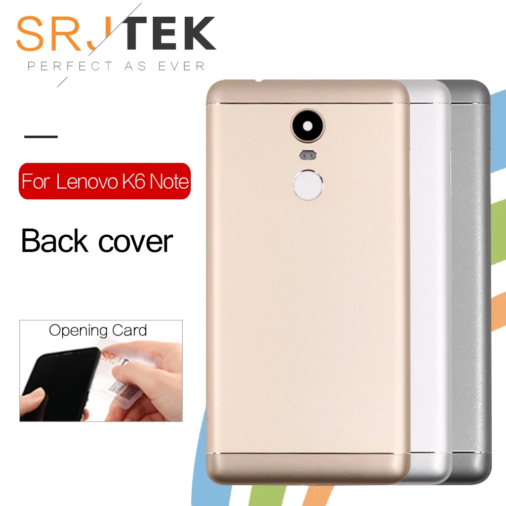 

SRJTEK Rear Back Housing For Lenovo K6 Note Back Cover Battery Door K53a48 Case with Camera Lens Replacement Replacement Parts