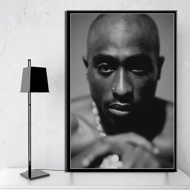 P119 Tupac Shakur 2PAC Outlaw Rap музыкальный Рэппер звезда хип хоп Искусство Живопись Шелковый