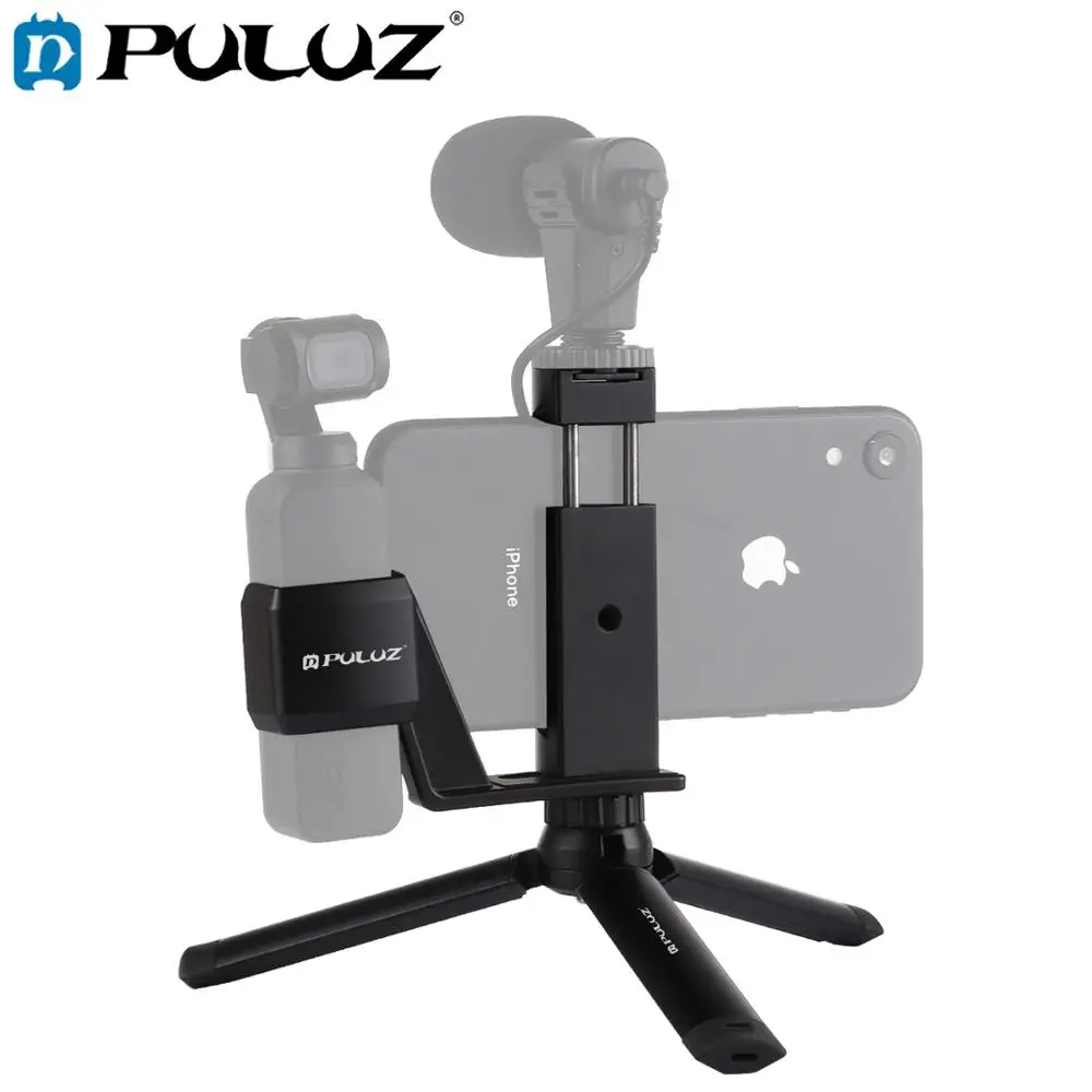

PULUZ Mini Metal Desktop Tripod Mount+Metal Phone Clamp Mount+Expansion Fixed Stand Bracket for DJI OSMO Pocket Camera Accessori