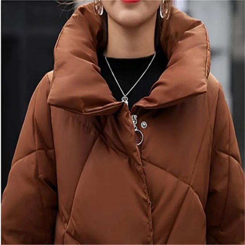 Color Mode Grande Doudoune dark Taille 2019new red Femme army Coatsq659 Green Arrivée black Bouton Turn caramel White Hiver gray De down Parkas 3xl Long Col Blue Femmes D'hiver Beige qYS1C