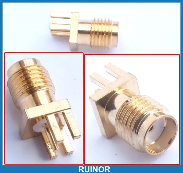 

100pcs SMA Female Bias Plug PCB Panel Mount Soldering