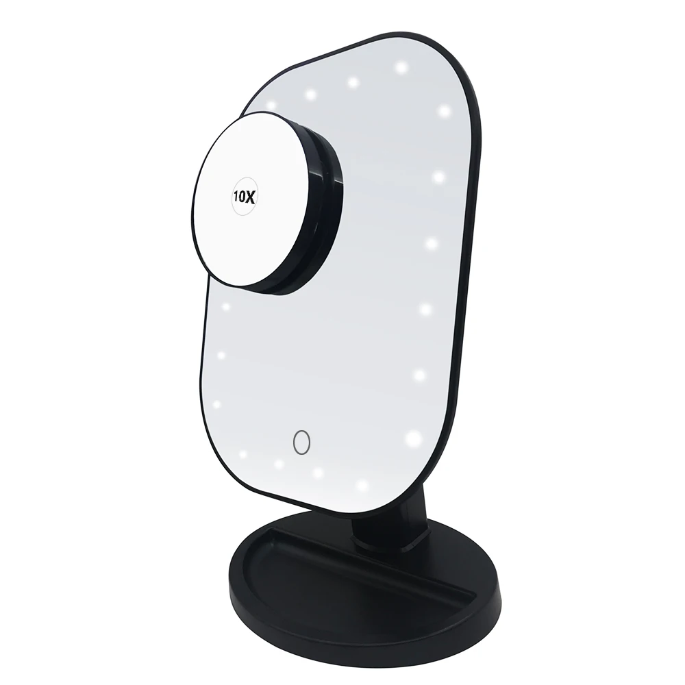 

180 Degree Rotation 20 Led Light Makeup Mirror 10X Magnifying Mirror LED Touch Screen Vanity Mirror Light Makeup Accessories