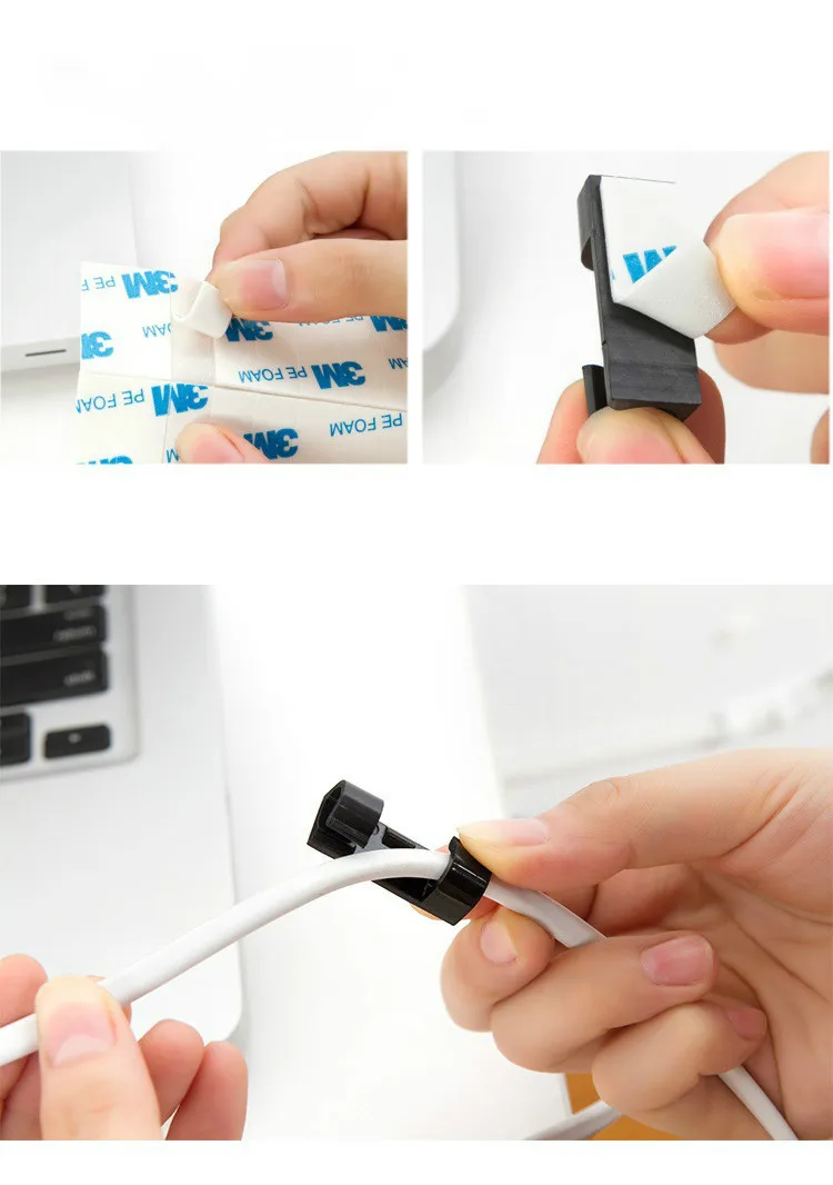 ZUCZUG 3 цвета 20 шт. кабель капля клип стол аккуратный органайзер для проводов шнур свинец USB зарядное устройство шнур держатель Органайзер держатель Безопасности стол