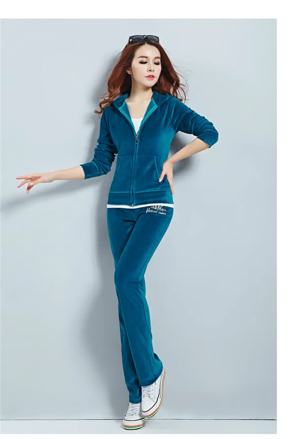 green velvet sweatsuit