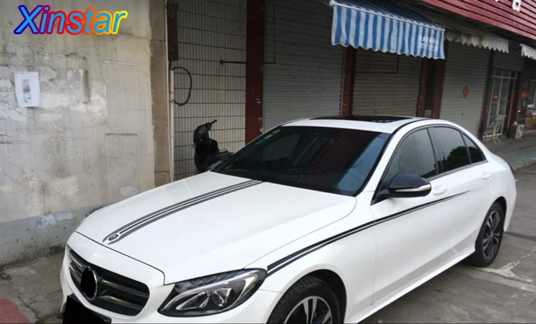 Наклейка на капот автомобиля KK и наклейка заднюю панель для Mercedes Benz AMG w117 cla45 w205 c63