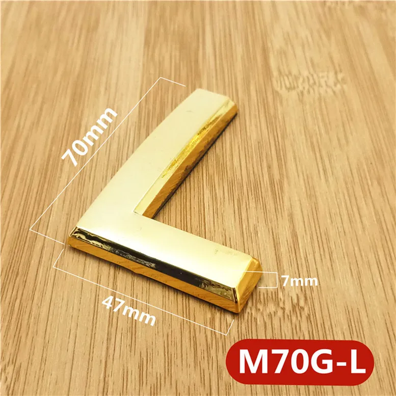 M70G亮金70mm塑料门牌=L号