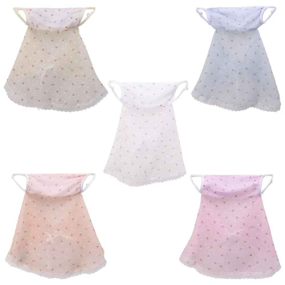 

ZLROWR New Sun UV Face Necks Dust Protection Lace Breathable Summer Sunscreen Masks