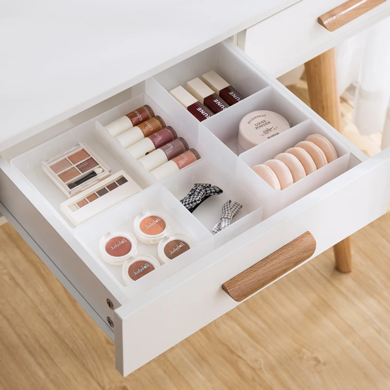 

Adjustable Drawer Style Make Up Storage Box Plastic Sundries Cosmetic Container Divider Desktop Sundries Fragrance Finishing Box