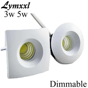 

Dimmable 3w 5w led cob downlight led recessed lights lamp Led exhibition lamp AC90-260v warm cold white CRI 85 + driver UL CE