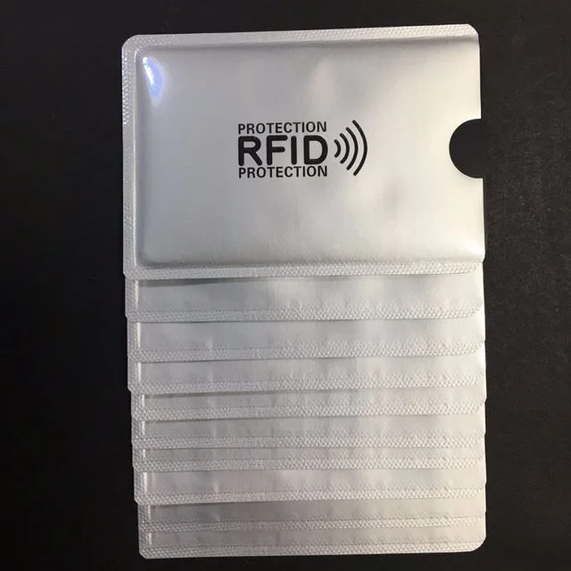 1000pcs Anti Scan RFID Blocking Sleeve Credit Card case to Secure Identity ATM Debit Contactless ID Protector Holder