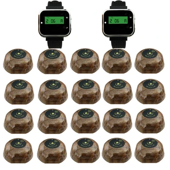 

JINGLE BELLS wireless calling system 20 call buttons +2 watch pager for restaurant hotel bar waiter calling systems 433.92MHz