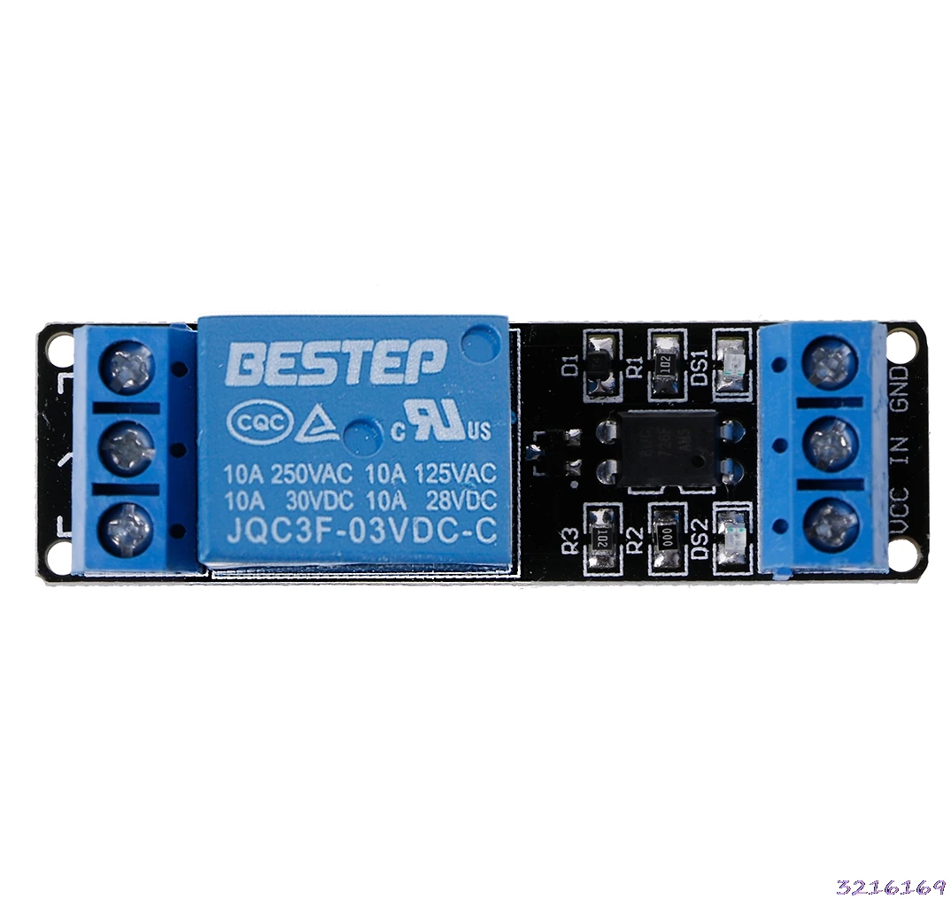 

3.3V 1 Channel Relay Low Level Trigger Relay Module with Optocoupler Isolation