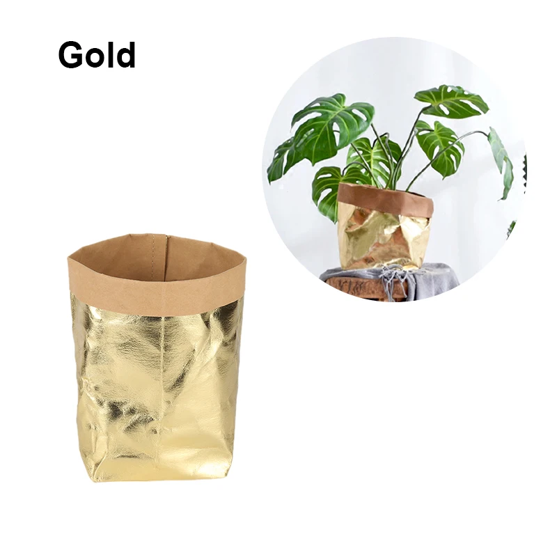 غسلها كرافت ورقة حقيبة مصنع الزهور الأواني multifunction المنزل التخزين حقيبة إعادة