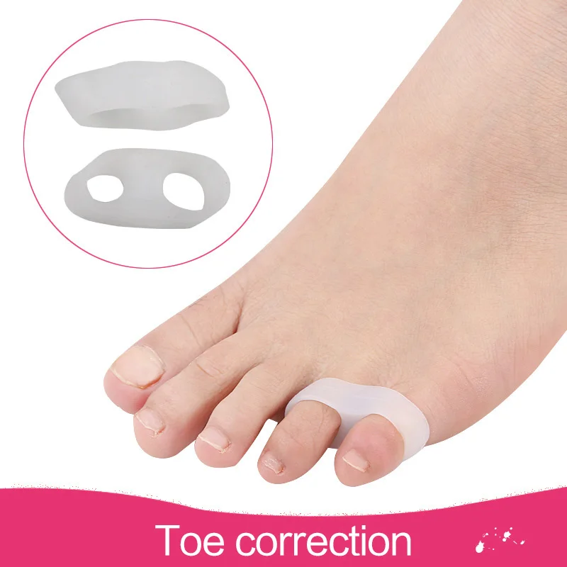 2 шт. = 1 пара силиконовые маленькие toe Пинки носком колодки Хвост коврик для ног выпрямитель для ежедневного использования 2 шт. стельки