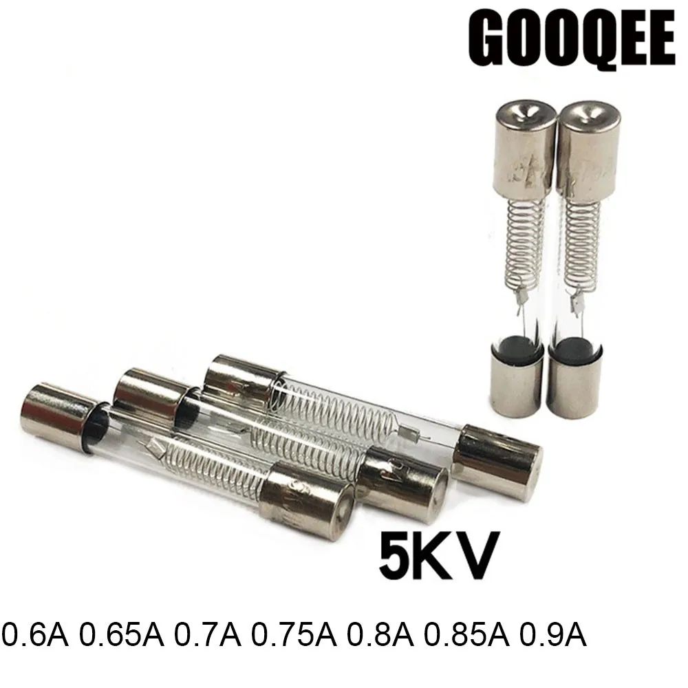 5/10PCS 5KV Microwave Oven Fuse 6*40mm 0.6 0.65 0.7 0.75 0.8 0.85 0.9A