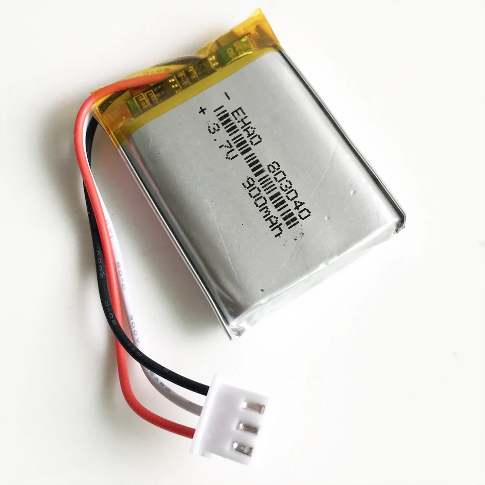 3,7 V 900 мАч литий-полимерный аккумулятор LiPo Перезаряжаемые Батарея JST 1,0/1,25/1,5/2,0/2,5 3pin разъем для планшета камеры gps ноутбук 803040