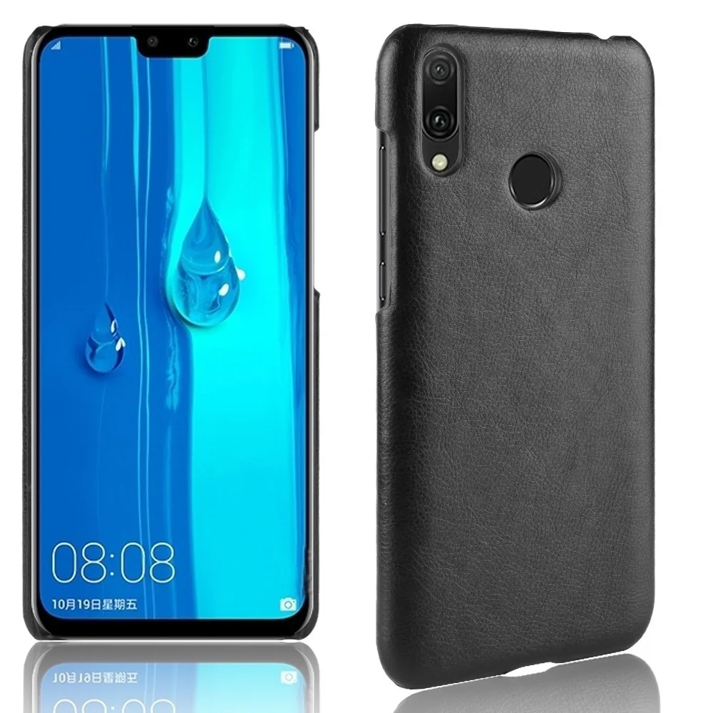 

For Huawei Y9 2019 Case Anti-knock hard plastic Back Cover Case For Huawei Y9 2019 Vintage Leather Cover