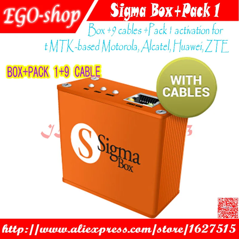 Gsmjustoncct sigma коробка с 9 кабелями упаковкой 1 активация для t MTK-based Motorola Alcatel Huawei ZTE и