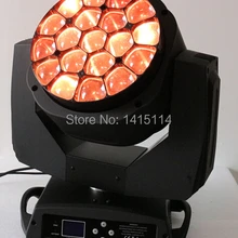 2 шт./лот dj оборудование 19*15 Вт RGBW led hawkeye движущаяся головка зум мыть светильник с doub f светильник чехол полноцветный большой пчелиный глаз dj сценический