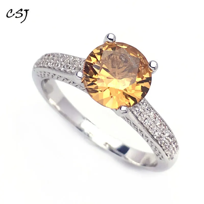 

CSJ Classic Design Zultanite Ring Sterling Created Sultanite Color Change Fine Jewelry Women Wedding Engagement Party